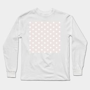 Light Brown Beige Background Stars Pattern. Long Sleeve T-Shirt